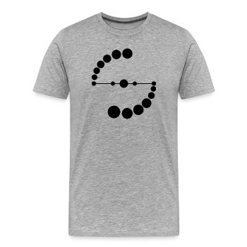 Cosmic DNA Spiral - Men's Premium Organic T-Shirt - heather grey - Front - Damien (186cm)