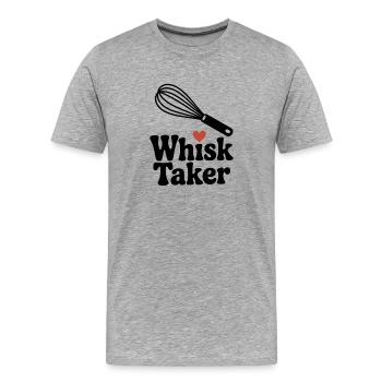 Schneebesen Taker - Männer Premium Bio T-Shirt - Grau meliert - Vorne - Damien (186cm)