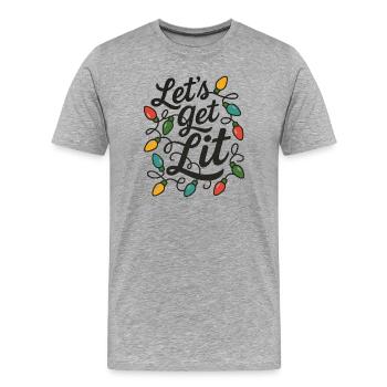 S'allumer - T-shirt bio Premium Homme - gris chiné - Devant - Damien (186cm)