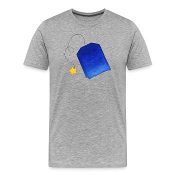 Le thé de Vincent van Gogh - T-shirt bio Premium Homme - gris chiné - Devant - Damien (186cm)