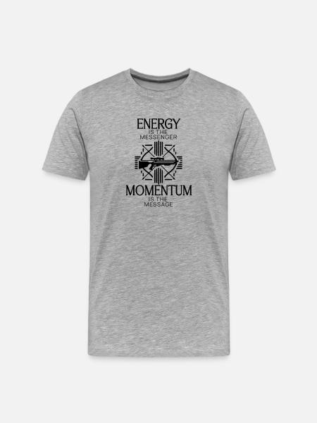 Energetic Mandala with Inspirational Quote - Men's Premium Organic T-Shirt - heather grey