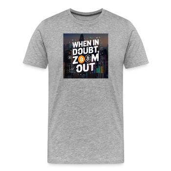 Cryptocurrency Investment Motivational Design - Men's Premium Organic T-Shirt - heather grey - Front - Damien (186cm)