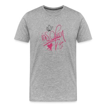 Queen - Men's Premium Organic T-Shirt - heather grey - Front - Damien (186cm)
