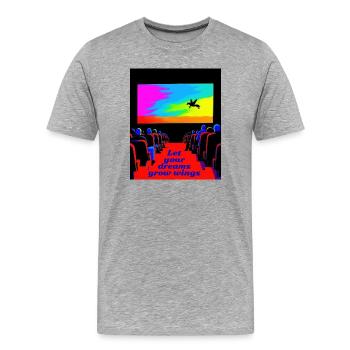 Dream visions - Men's Premium Organic T-Shirt - heather grey - Front - Damien (186cm)