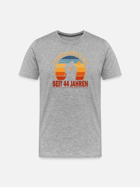 44 Years Relationship Anniversary Wedding Anniversary - Men's Premium Organic T-Shirt - heather grey