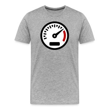 Speedometer Kmh Throttle - Men's Premium Organic T-Shirt - heather grey - Front - Damien (186cm)