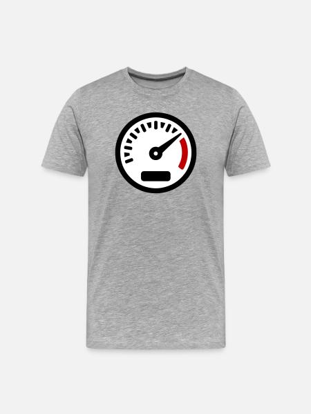 Speedometer Kmh Throttle - Men's Premium Organic T-Shirt - heather grey
