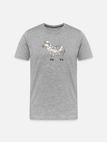 Sheep - Men's Premium Organic T-Shirt - heather grey