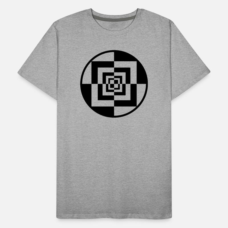 Hypnotic Checkerboard Tunnel Men's Premium Organic T-Shirt