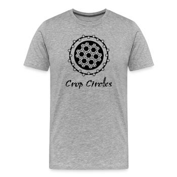 Waben-Mandala-Kornkreis - Männer Premium Bio T-Shirt - Grau meliert - Vorne - Damien (186cm)