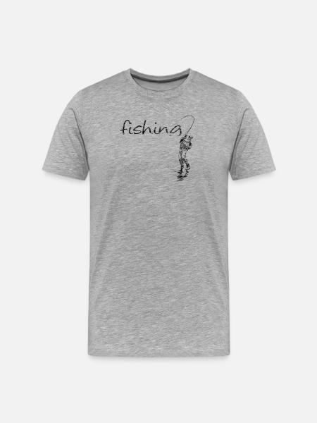 Fly fishing - Men's Premium Organic T-Shirt - heather grey