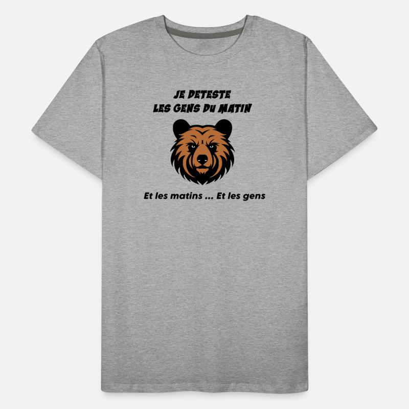 Angry Bear's Head Men's Premium Organic T-Shirt