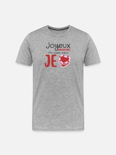 Happy birthday - Men's Premium Organic T-Shirt - heather grey