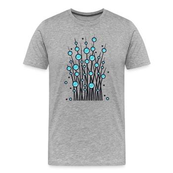 Luminous bale structure - Men's Premium Organic T-Shirt - heather grey - Front - Damien (186cm)