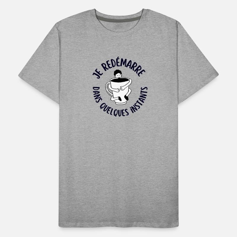 Kaffeesüchtig Männer Premium Bio T-Shirt