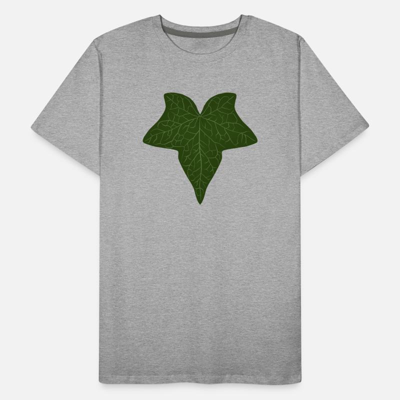 Elegant Green Ivy Leaf Pattern Men's Premium Organic T-Shirt