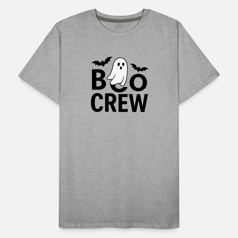 Halloween design with ghost and bats Men's Premium Organic T-Shirt