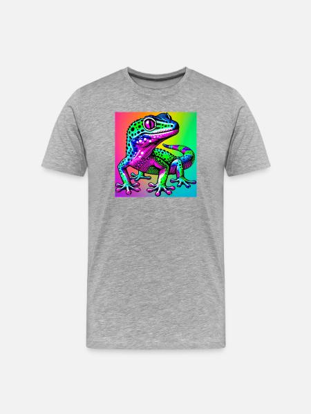 Gecko - Men's Premium Organic T-Shirt - heather grey