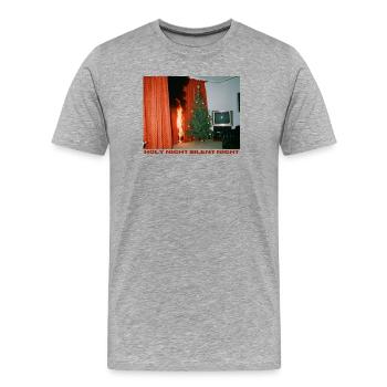 Noël chaotique - T-shirt bio Premium Homme - gris chiné - Devant - Damien (186cm)