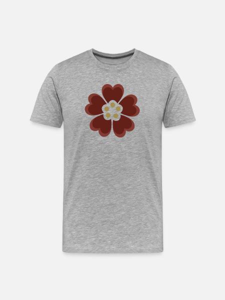 Elegant Floral Cherry Blossom Design - Men's Premium Organic T-Shirt - heather grey