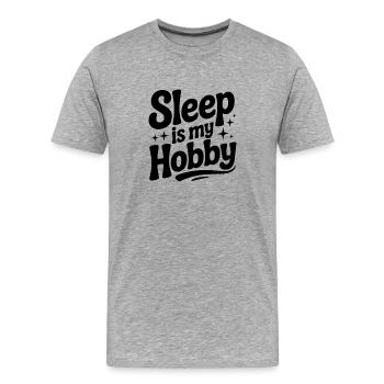 Le sommeil est mon passe-temps - T-shirt bio Premium Homme - gris chiné - Devant - Damien (186cm)