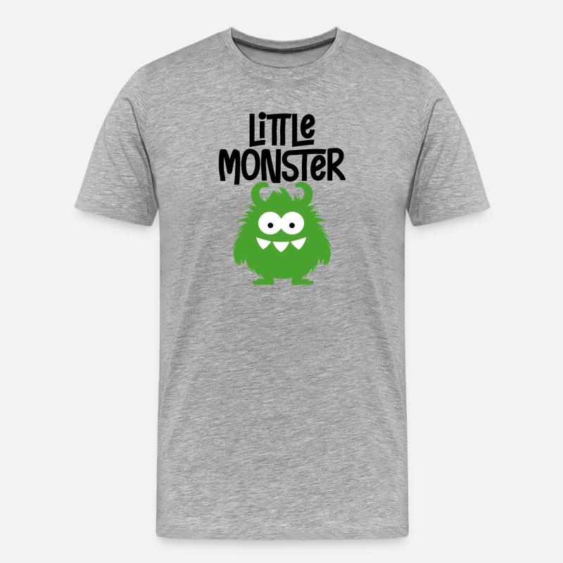 Kleines Monster - Männer Premium Bio T-Shirt - Grau meliert