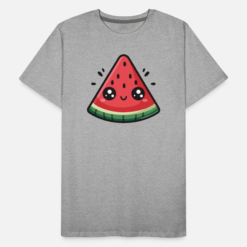 Tranche de pastèque kawaii T-shirt bio Premium Homme