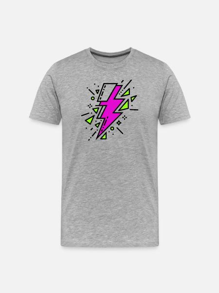 Contemporary Violet and Green Ray - Men's Premium Organic T-Shirt - heather grey