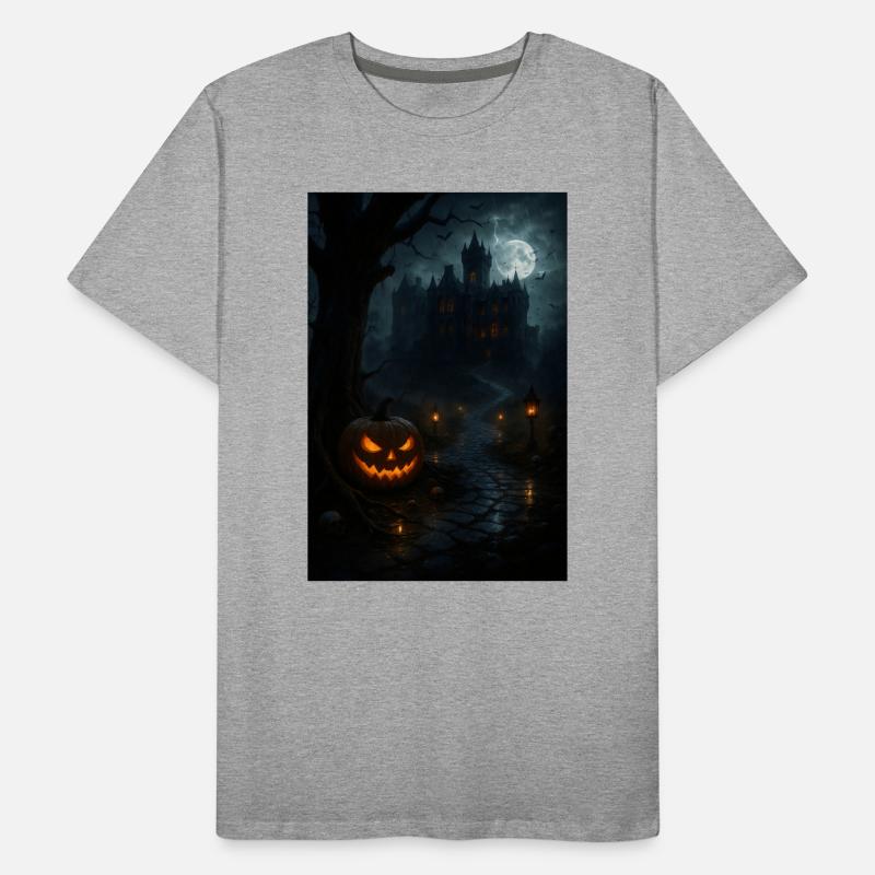 Scary Halloween Pumpkin Goth Men's Premium Organic T-Shirt