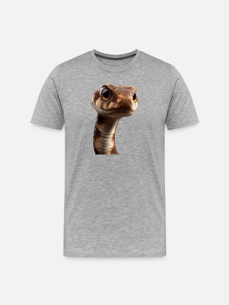 snake, python, cobra, rattlesnake, snakes - Men's Premium Organic T-Shirt - heather grey