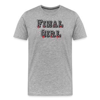 Final Girl - Men's Premium Organic T-Shirt - heather grey - Front - Damien (186cm)