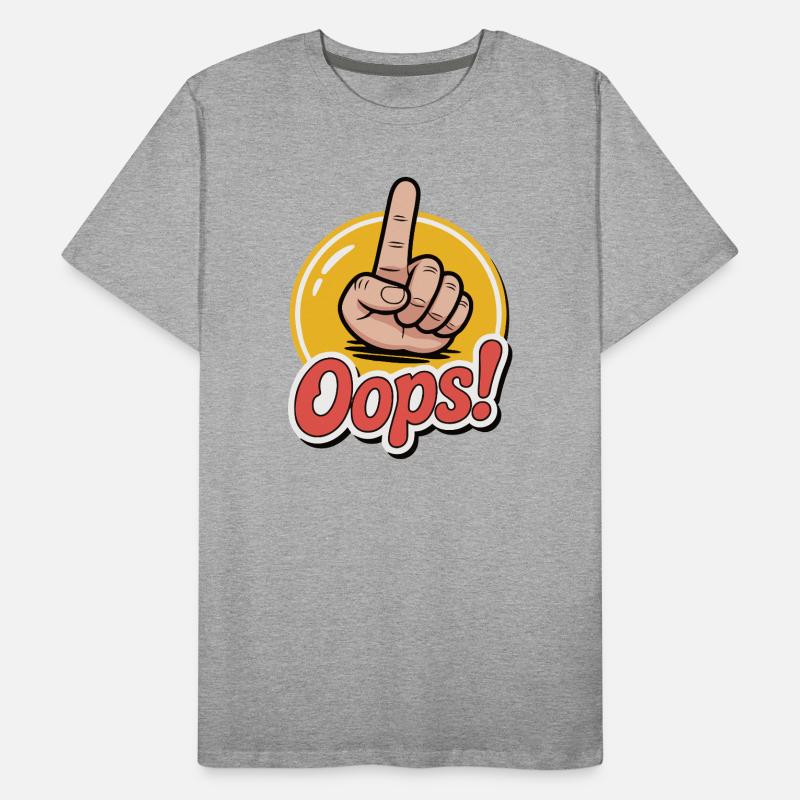 Bold Hand Gesture Graphic Design Men's Premium Organic T-Shirt
