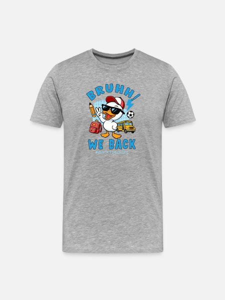 Duck Student Back to School - Men's Premium Organic T-Shirt - heather grey