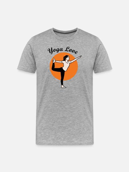 Yoga - Men's Premium Organic T-Shirt - heather grey