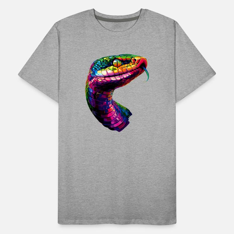Schlange Python Kobra Klapperschlange Schlangen Männer Premium Bio T-Shirt