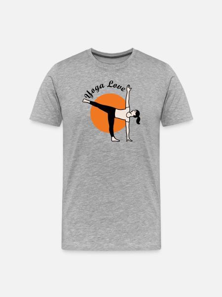 Yoga - T-shirt bio Premium Homme - gris chiné
