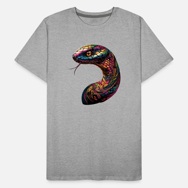 serpent, python, cobra, serpent à sonnettes, serpents T-shirt bio Premium Homme