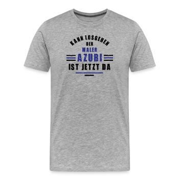 Trainee painter apprenticeship training painter training - Men's Premium Organic T-Shirt - heather grey - Front - Damien (186cm)