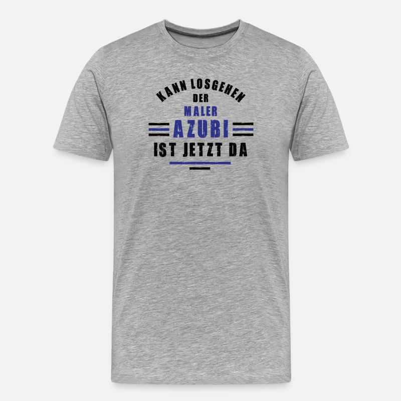 Trainee painter apprenticeship training painter training - Men's Premium Organic T-Shirt - heather grey