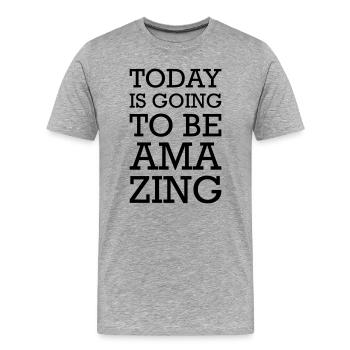 Amazing & Legendary – Déclaration pour les fans de HIMYM - T-shirt bio Premium Homme - gris chiné - Devant - Damien (186cm)
