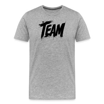 Team Gruppe - Männer Premium Bio T-Shirt - Grau meliert - Vorne - Damien (186cm)