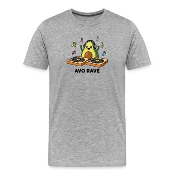DJ Avocado - Männer Premium Bio T-Shirt - Grau meliert - Vorne - Damien (186cm)