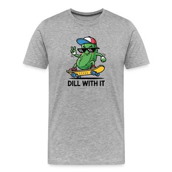 Cool Pickle - Men's Premium Organic T-Shirt - heather grey - Front - Damien (186cm)