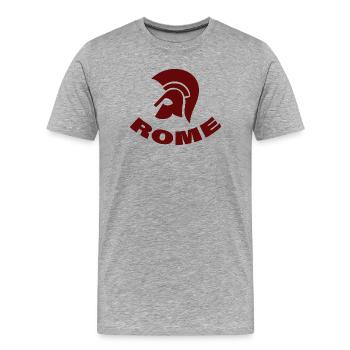 Rome - Men's Premium Organic T-Shirt - heather grey - Front - Damien (186cm)