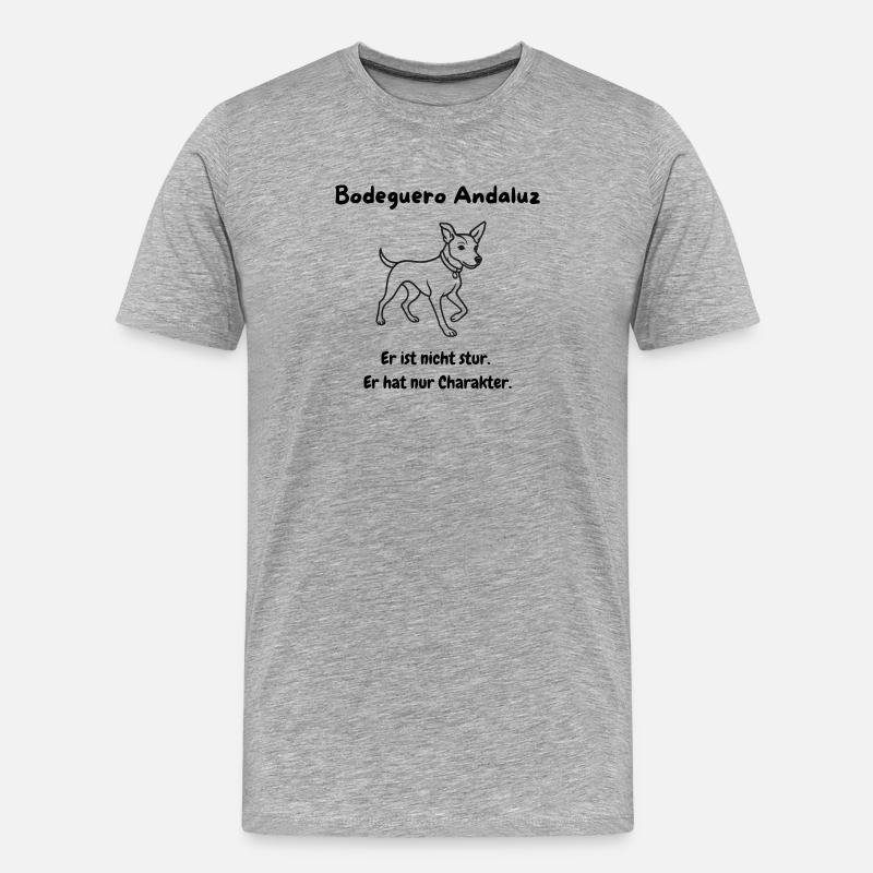 Modernes, minimalistisches Bodeguero-Motiv - Männer Premium Bio T-Shirt - Grau meliert