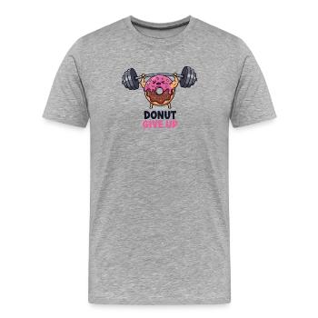 Beignet lourd - T-shirt bio Premium Homme - gris chiné - Devant - Damien (186cm)