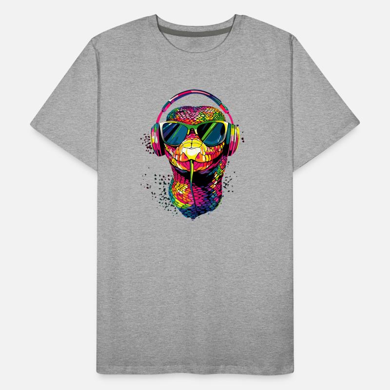 Schlange Python Kobra Klapperschlange Schlangen Männer Premium Bio T-Shirt