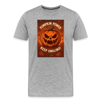 Halloween l - Men's Premium Organic T-Shirt - heather grey - Front - Damien (186cm)