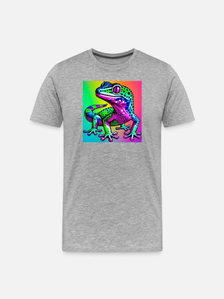 Gecko - Men's Premium Organic T-Shirt - heather grey