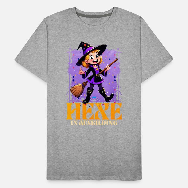 Witch in training with magic wand Men's Premium Organic T-Shirt